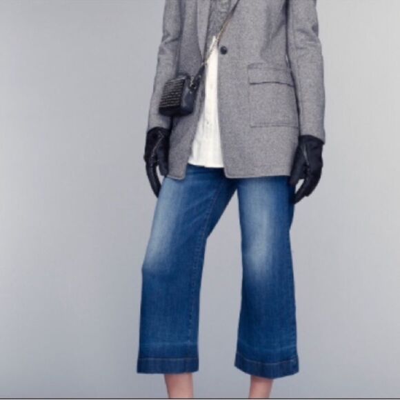 Lucky Brand Mid Rise Crop Wide Leg Jeans NWOT Plus Size 20 - Picture 1 of 12